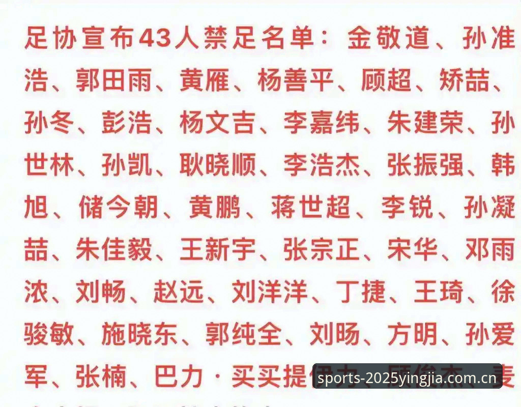 盈嘉体育活动 揭秘足协第三批禁足名单:65人背后的行业乱象与未来警示